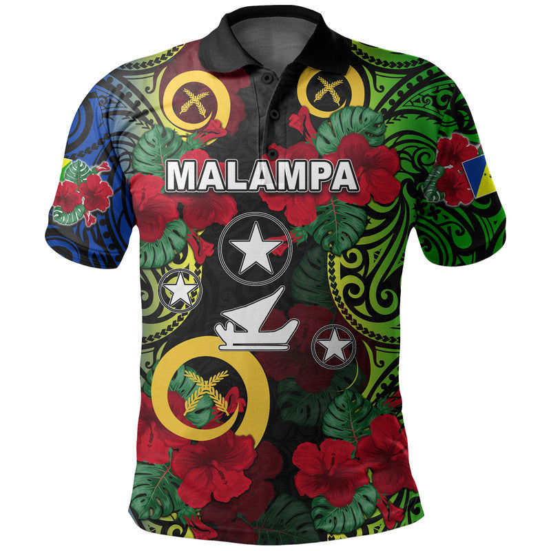Vanuatu Malampa And Hibiscus Polo Shirt