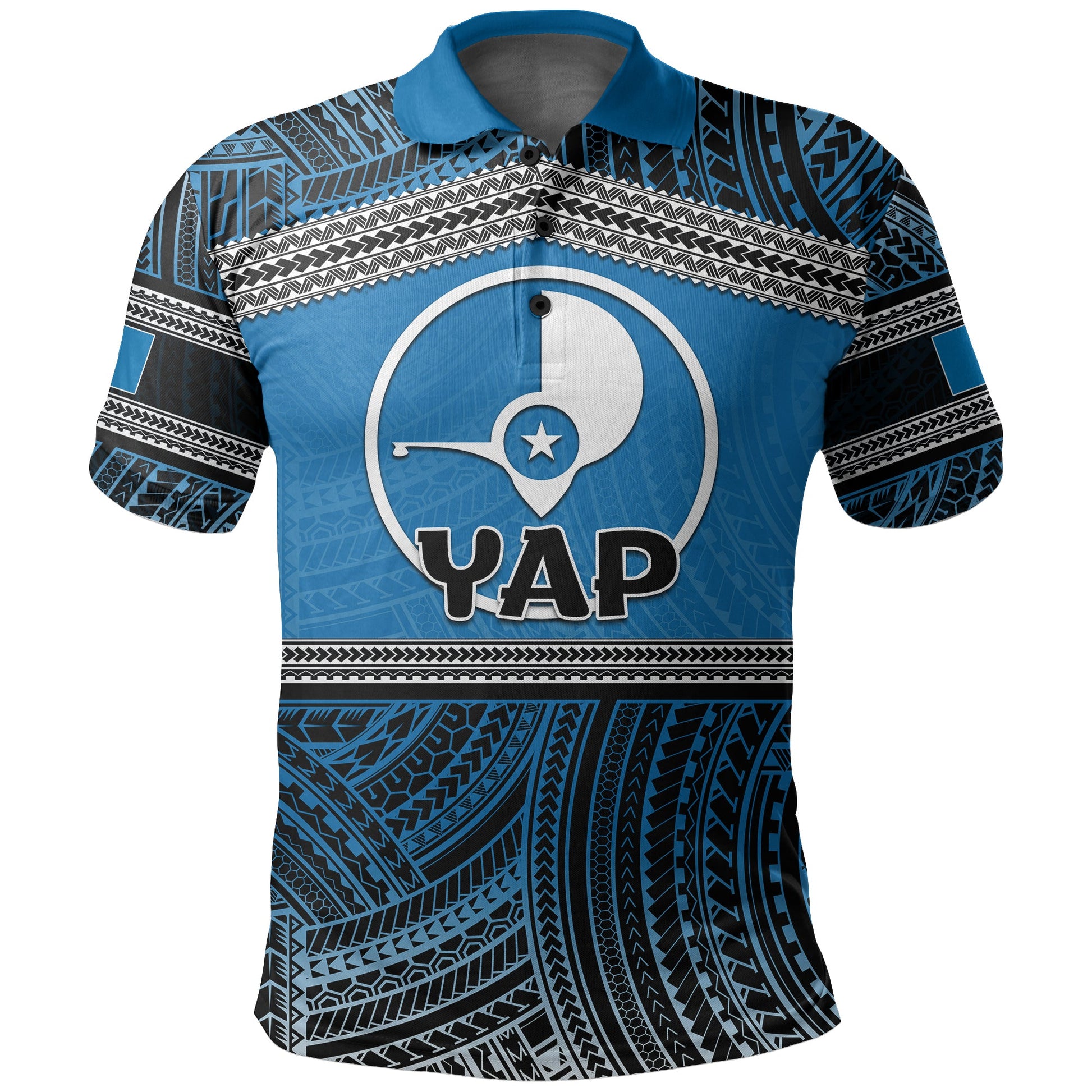 Yap Polo Shirt Polynesian Patterns