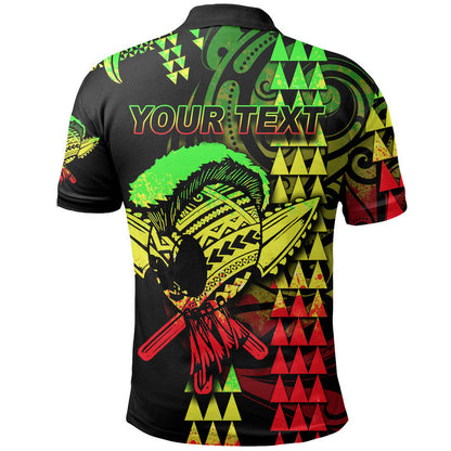 Custom Personalised Hawaii Polynesian Warrior Kakau Polo Shirt - Reggage