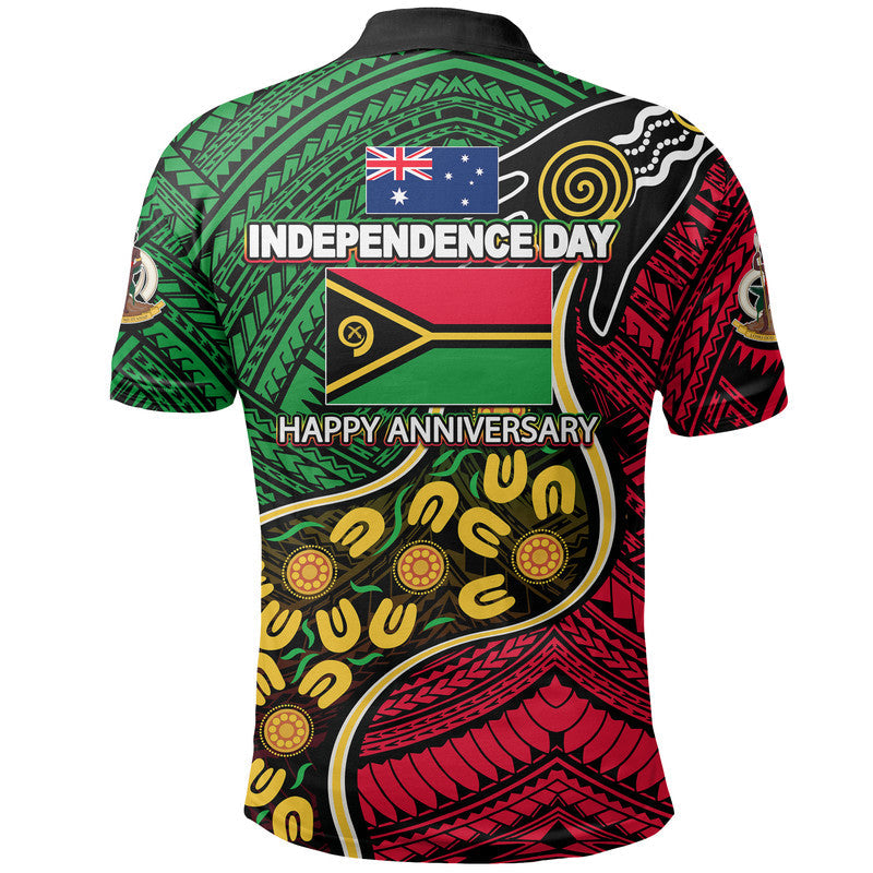 Vanuatu Mix Aboriginal Happy Independence Day Polo Shirt