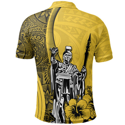 Hawaiian King Kamehameha Polo Shirt Vibe Yellow Style