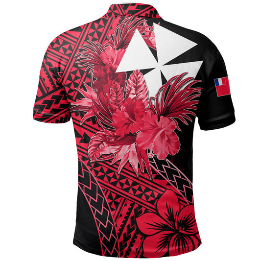Wallis and Futuna Polo Shirt Hibiscus Red No.2 Color