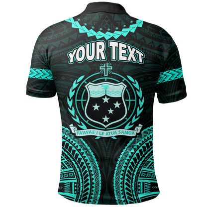 Custom Personalised Samoa Ula Nifo Tribal Polo Shirt Green Style