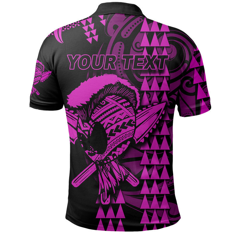 Custom Personalised Hawaii Polynesian Warrior Kakau Polo Shirt - Purple