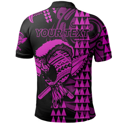 Custom Personalised Hawaii Polynesian Warrior Kakau Polo Shirt - Purple