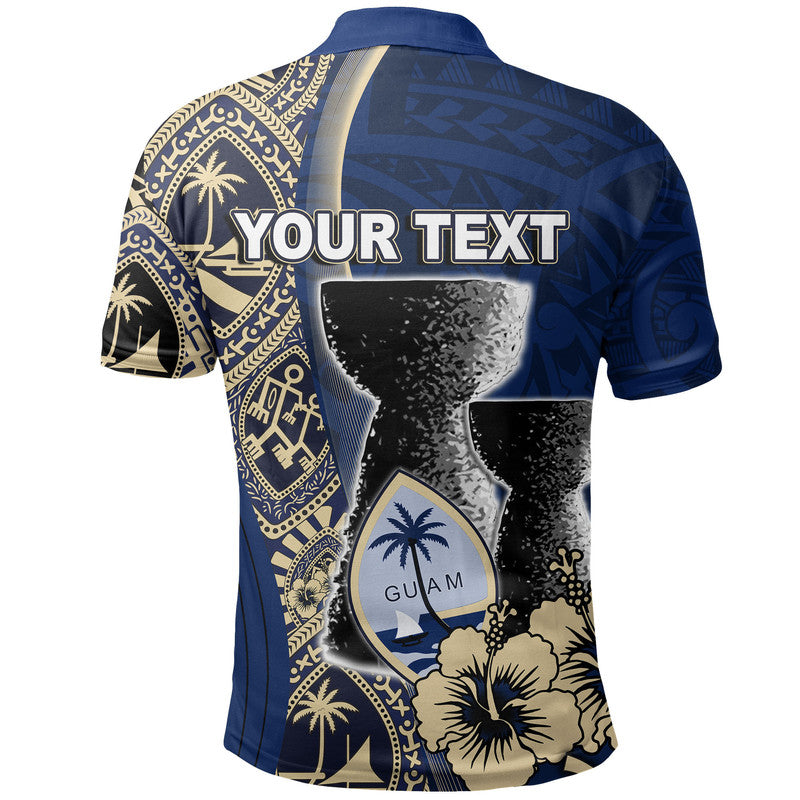 Custom Personalised Guam Chamorro Polo Shirt Blue Style