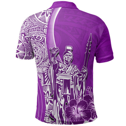 Hawaiian King Kamehameha Polo Shirt Vibe Purple Style