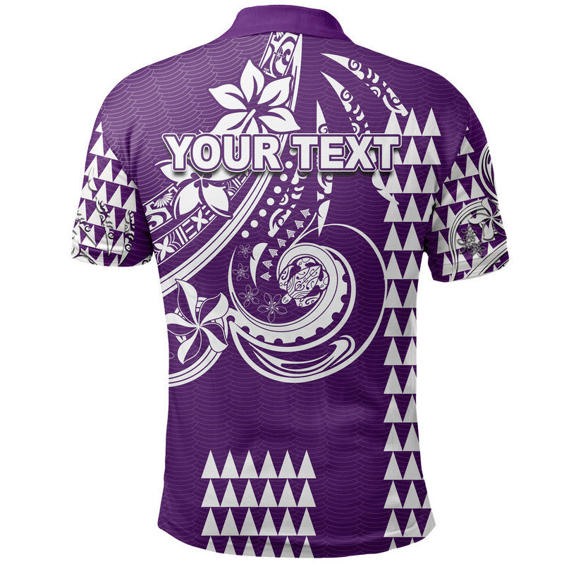 Custom Personalised Kakau Hawaiian Polynesian Polo Shirt Purple