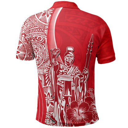 Hawaiian King Kamehameha Polo Shirt Vibe Red Style