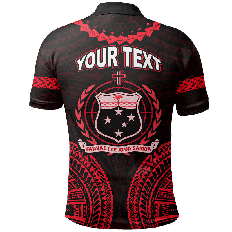Custom Personalised Samoa Ula Nifo Tribal Polo Shirt Red Style