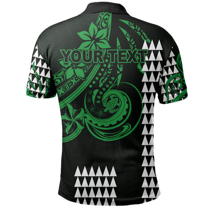Custom Personalised Kakau Hawaiian Polynesian Polo Shirt Green