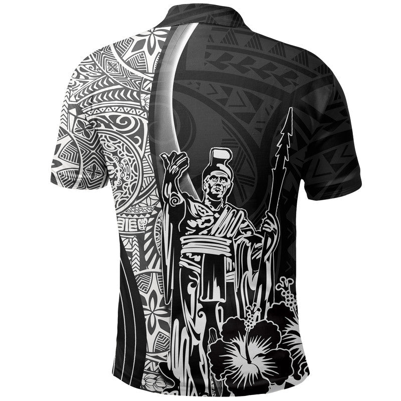 Hawaiian King Kamehameha Polo Shirt Vibe Black Style