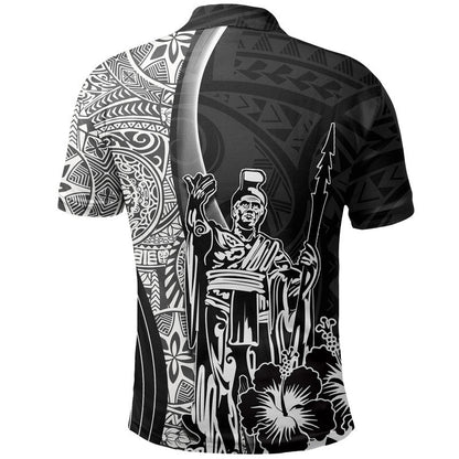 Hawaiian King Kamehameha Polo Shirt Vibe Black Style