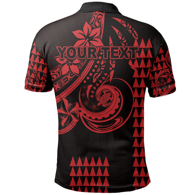 Custom Personalised Kakau Hawaiian Polynesian Polo Shirt Red