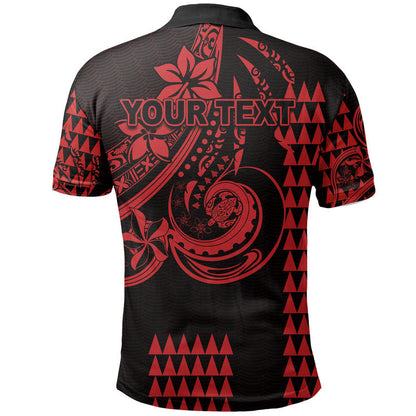Custom Personalised Kakau Hawaiian Polynesian Polo Shirt Red