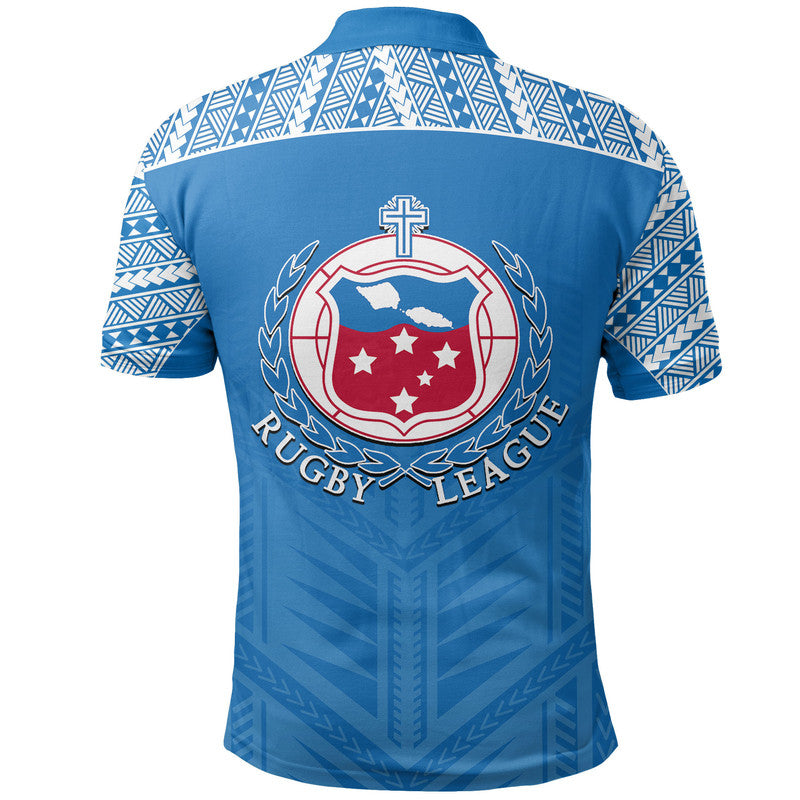 Toa Samoa Rugby Polo Shirt Blue Sky Jersey 2022