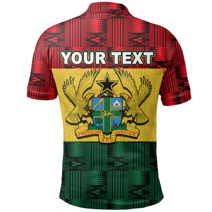 Custom Ghana Flag Mix Patterns Polo Shirt