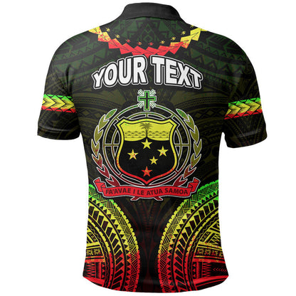 Custom Personalised Samoa Ula Nifo Tribal Polo Shirt Reggage Style