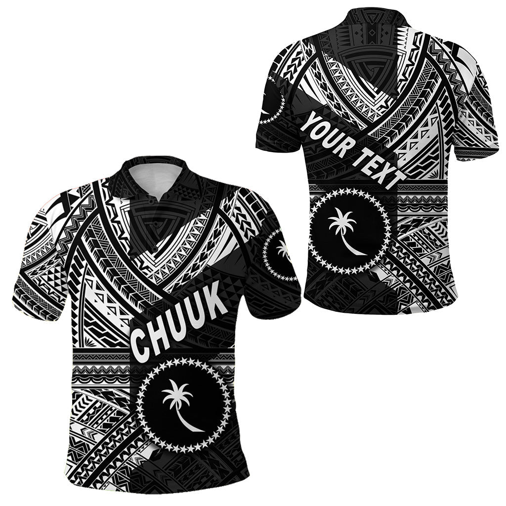 Custom Personalised FSM Chuuk Polo Shirt Original Style - Black
