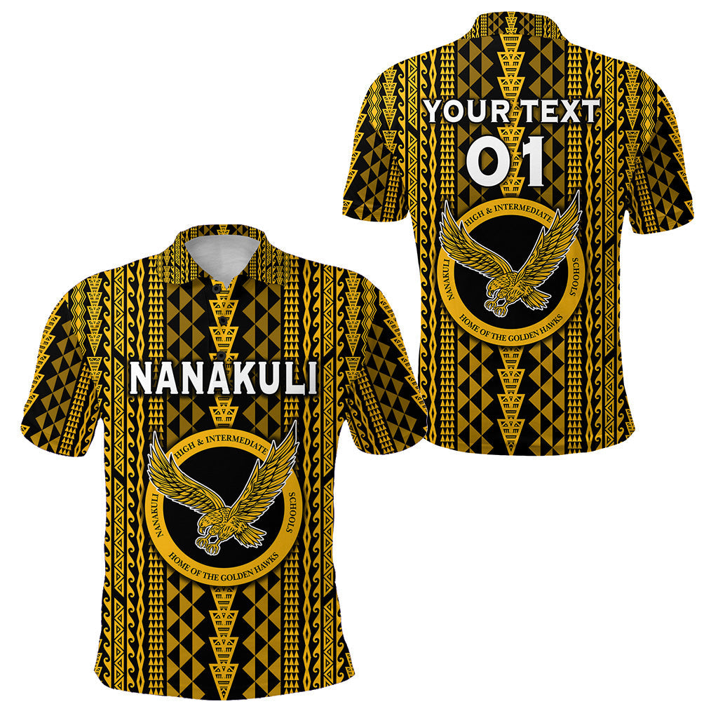 Custom Personalised Hawaii Nanakuli School Polo Shirt Golden Hawks Simple Style