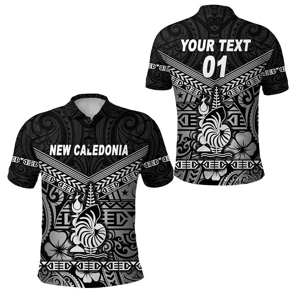 Custom Personalised New Caledonia Polo Shirt Simple Style - Black