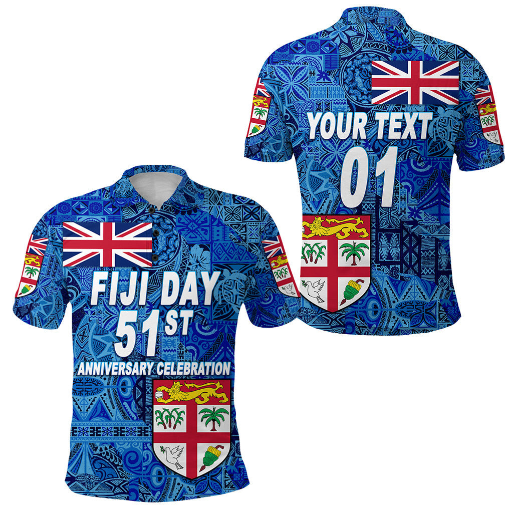 Custom Personalised Fiji Day Polo Shirt Independence Anniversary Original Style, Custom Text And Number