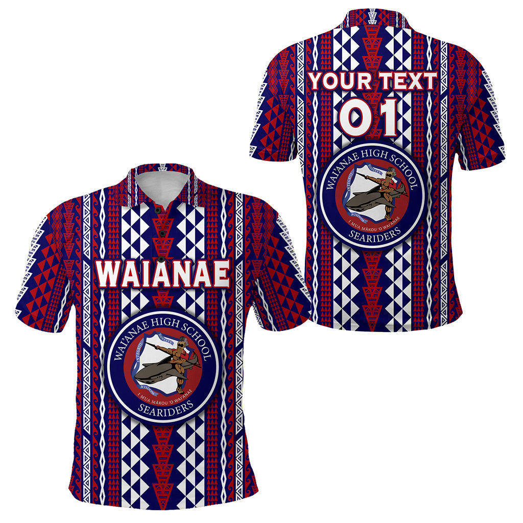 Custom Personalised Hawaii Waianae High School Polo Shirt Seariders Simple Style