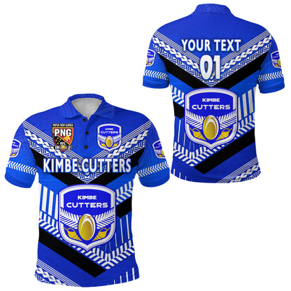 Custom Personalised Papua New Guinea Kimbe Cutters Polo Shirt Rugby - Blue