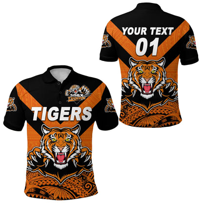Custom Personalised Papua New Guinea Lae Snax Tigers Polo Shirt Rugby Original Style - Orange