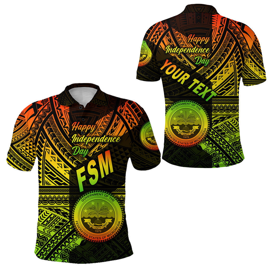 Custom Personalised Federated States of Micronesia Polo Shirt FSM Happy Independence Day Original Vibes - Reggae