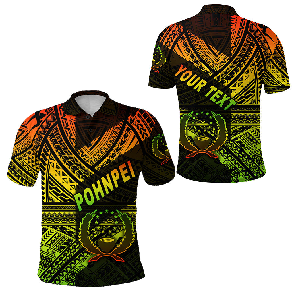 Custom Personalised FSM Pohnpei Polo Shirt Original Style - Reggae