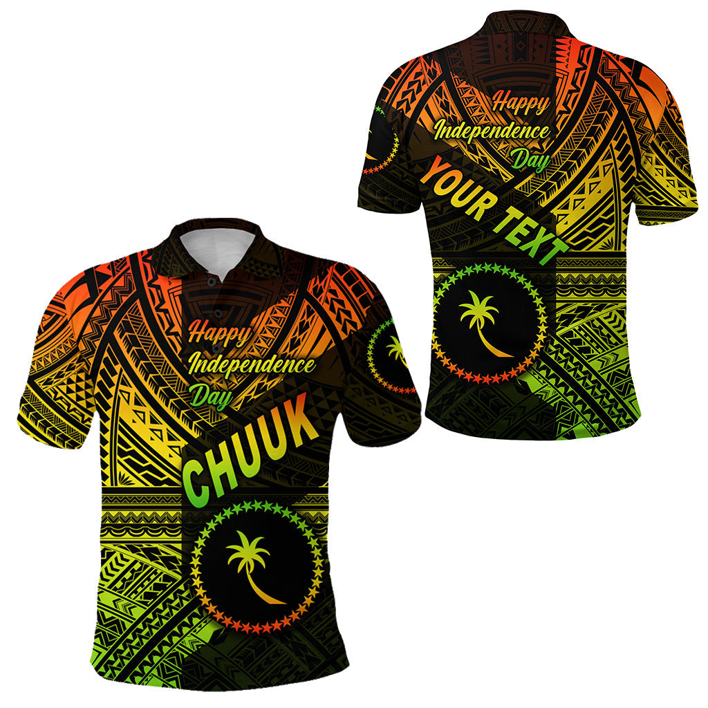 Custom Personalised FSM Chuuk Polo Shirt Happy Independence Day Original Vibes - Reggae