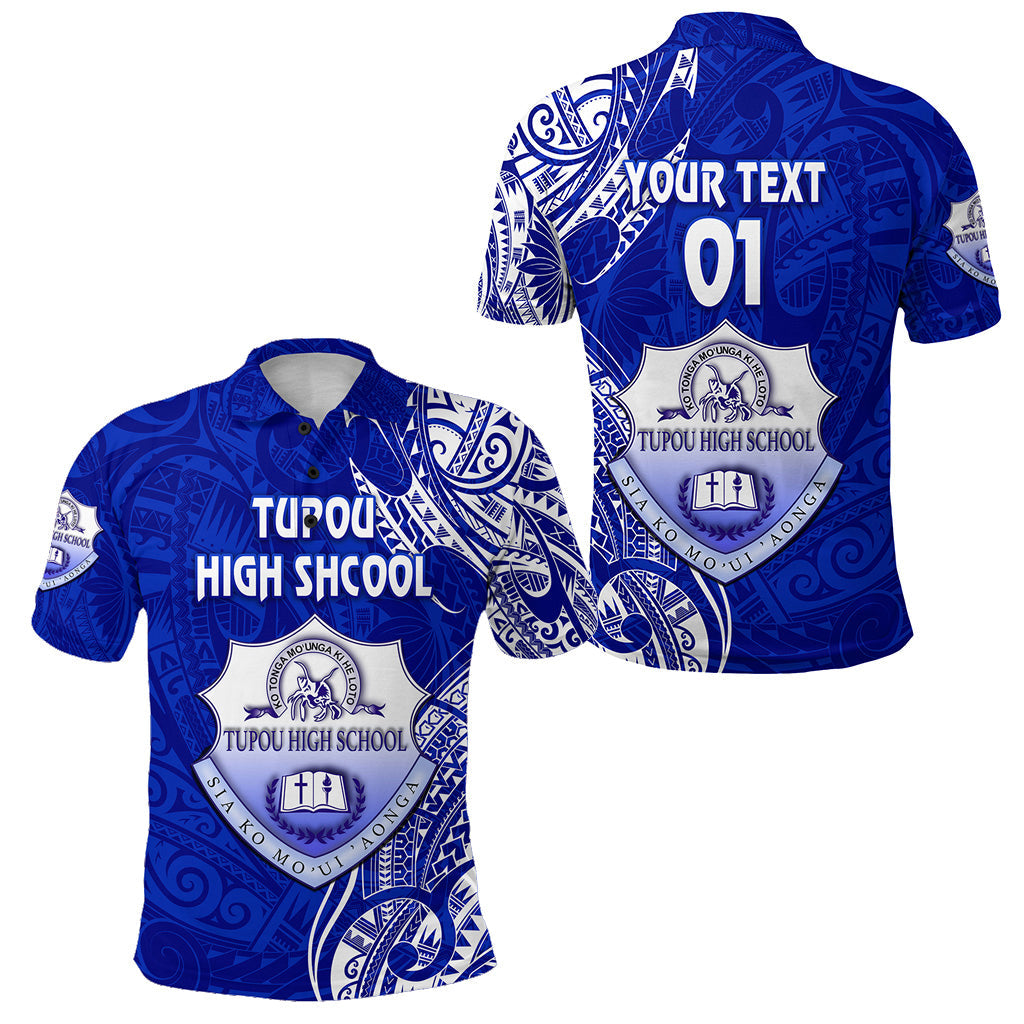 Custom Personalised Tonga Tupou High School Polo Shirt Simple Vibes, Custom Text And Number