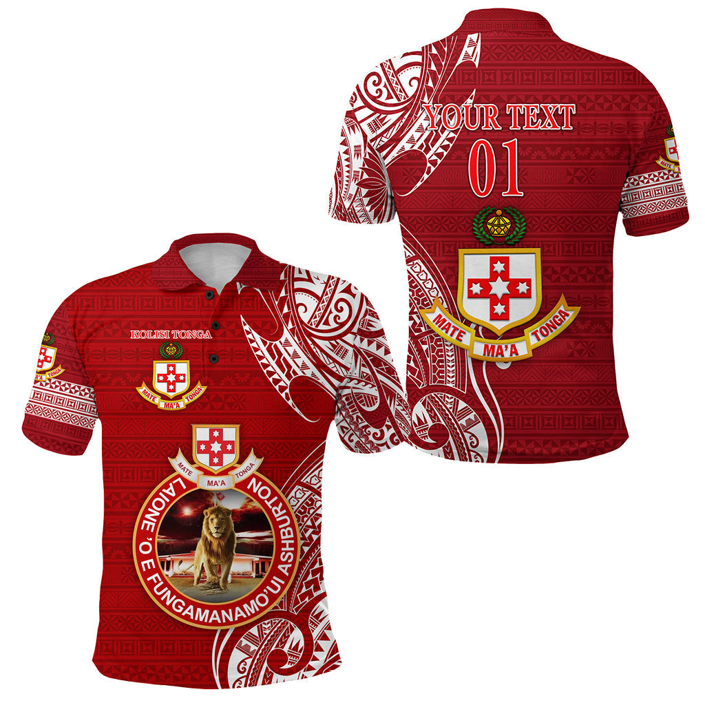 Custom Personalised Kolisi Tonga Mate Ma'a Tonga Polo Shirt Laione 'O E Fungamanamo'Ui Ashburton, Custom Text And Number