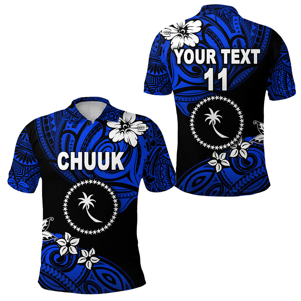 Custom Personalised FSM Chuuk Polo Shirt Unique Vibes - Blue