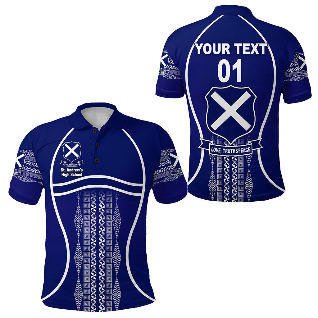 Custom Personalised St. Andrew's High School Polo Shirt Unique Vibes