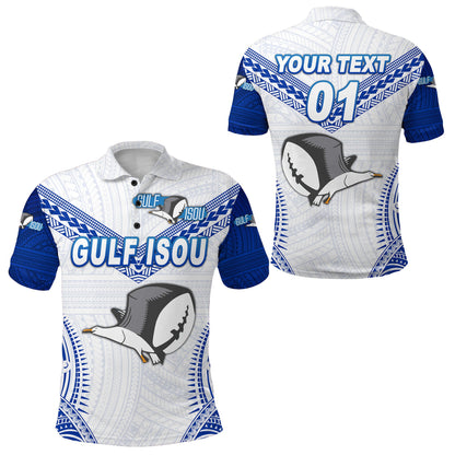 Custom Personalised Papua New Guinea PRK Gulf Isou Polo Shirt Rugby Original Style - White, Custom Text And Number