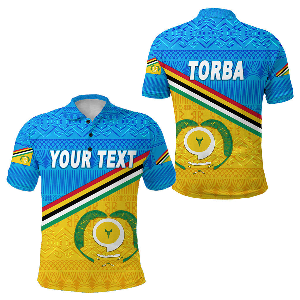 Custom Personalised Torba Province Polo Shirt Vanuatu Pattern Traditional Style