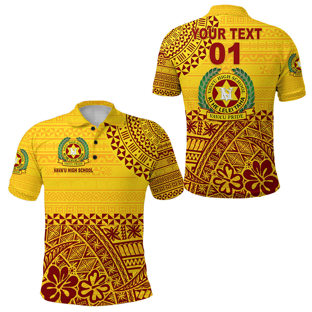 Custom Personalised Tonga Vava'u High School Polo Shirt Kupesi Vibes - Yellow