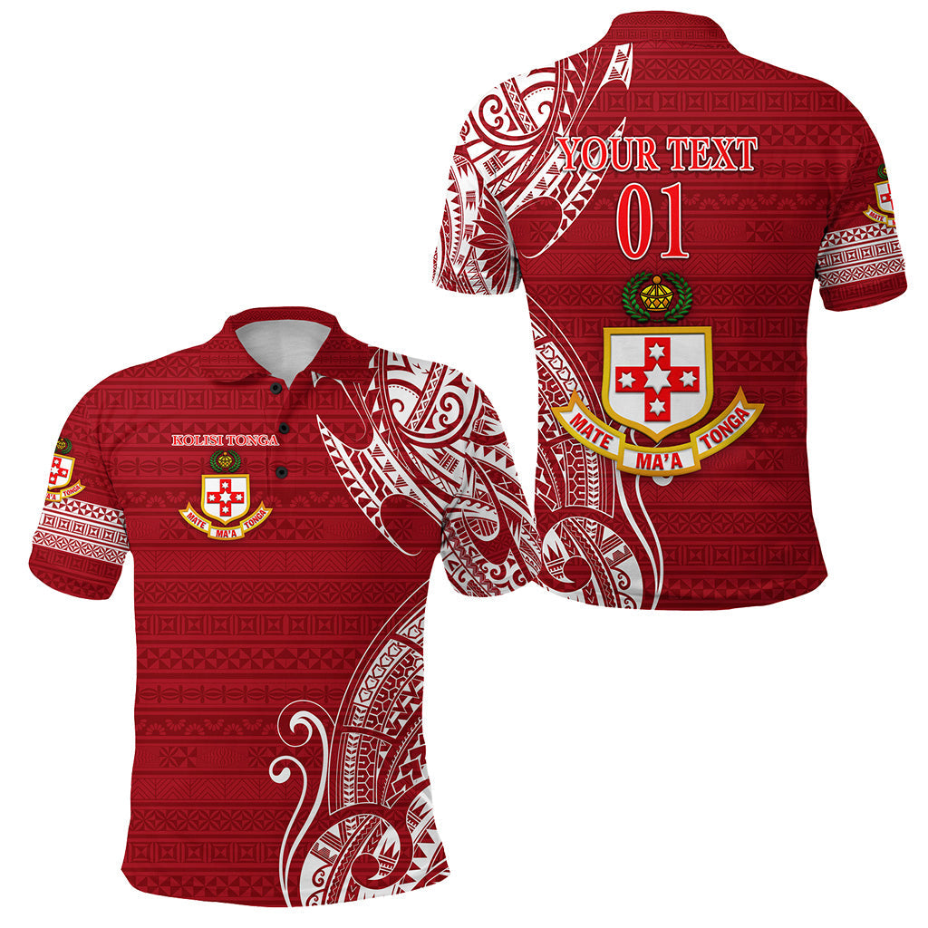 Custom Personalised Kolisi Tonga Mate Ma'a Tonga Polo Shirt Simple, Custom Text And Number