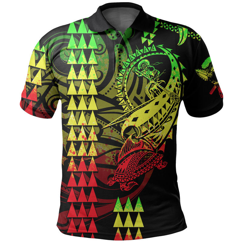 Custom Personalised Hawaii Polynesian Warrior Kakau Polo Shirt - Reggage