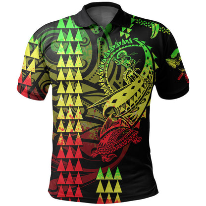 Custom Personalised Hawaii Polynesian Warrior Kakau Polo Shirt - Reggage