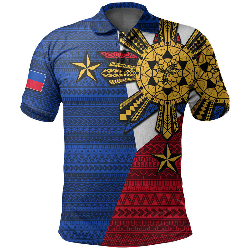 Filipino Polo Shirt Tribal Flag Style All Over Print
