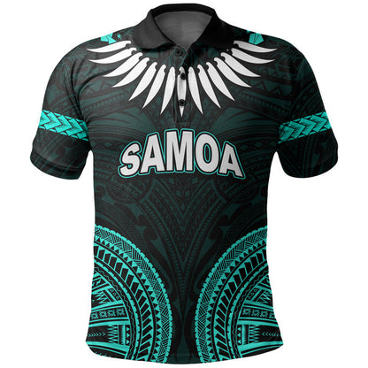 Custom Personalised Samoa Ula Nifo Tribal Polo Shirt Green Style
