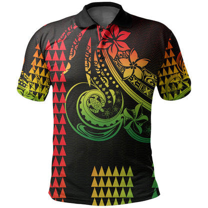 Custom Personalised Kakau Hawaiian Polynesian Polo Shirt Reggae