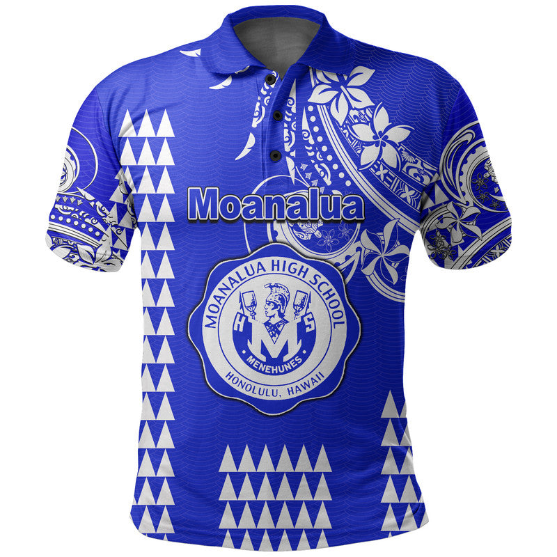 Hawaii High School- Moanalua Polo Shirt Mix Kakau Shirt