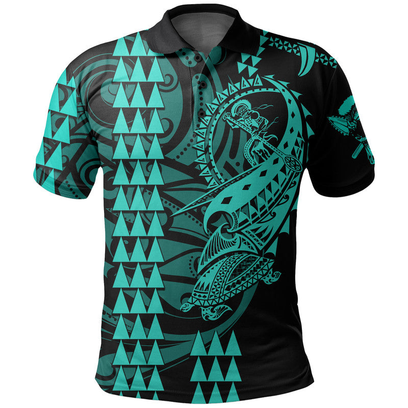 Custom Personalised Hawaii Polynesian Warrior Kakau Polo Shirt - Green