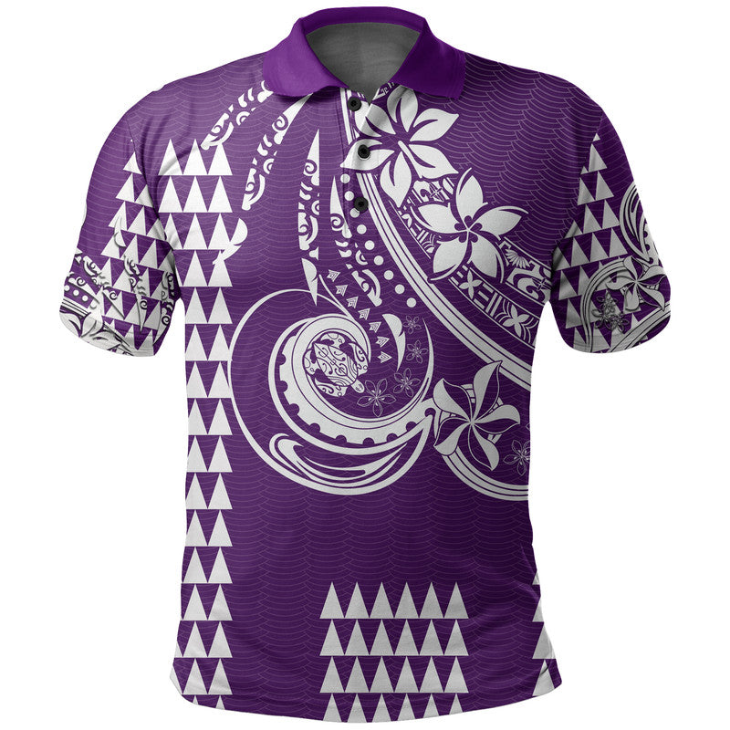 Custom Personalised Kakau Hawaiian Polynesian Polo Shirt Purple