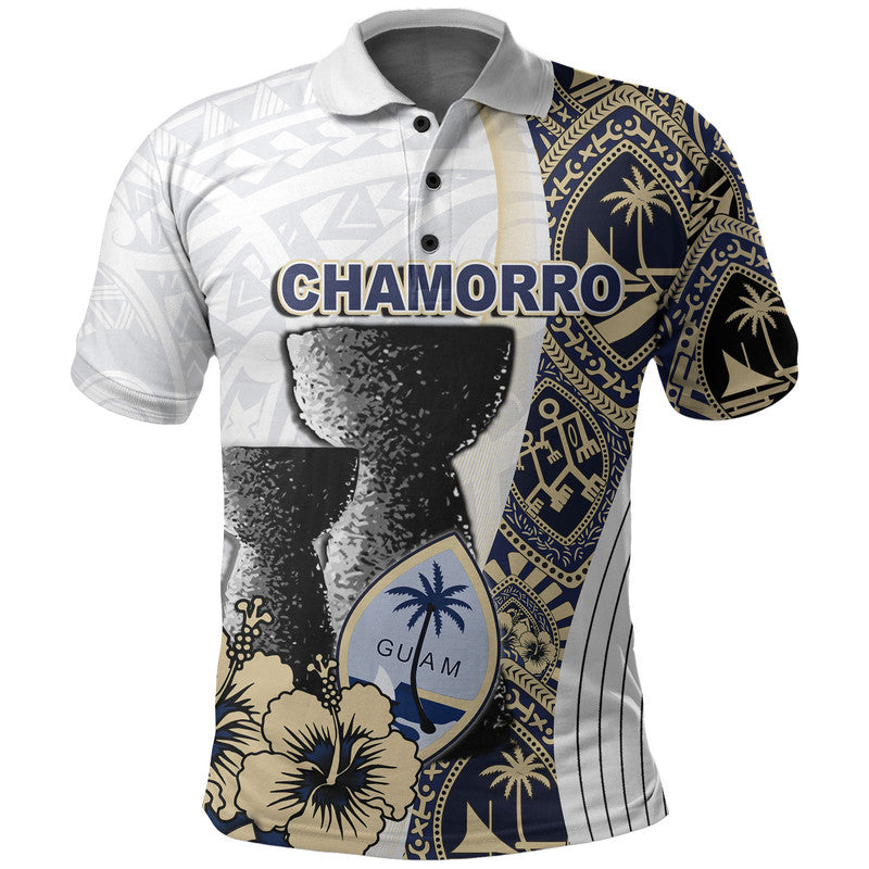 Custom Personalised Guam Chamorro Polo Shirt White Style