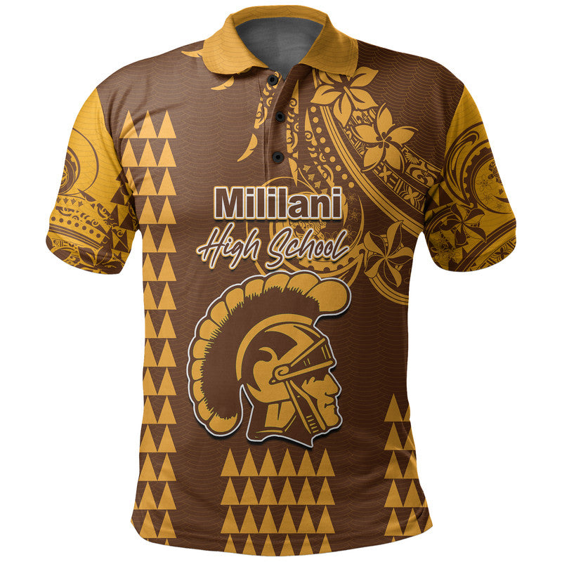 Hawaii High School- Mililani Polo Shirt Mix Kakau